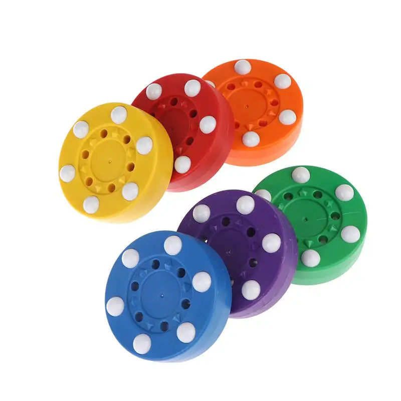 New Inline Roller Hockey Training Puck With 6 Balls For Street Hockey Skate Practice Passing Skill Builder