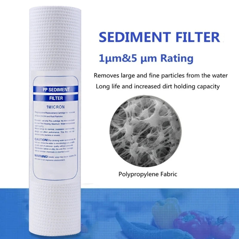 10 PCS Universal Water Filter PP Cotton Filter Cartridge Sediment Water Filters Polypropylene Material for Kitchen A0NC