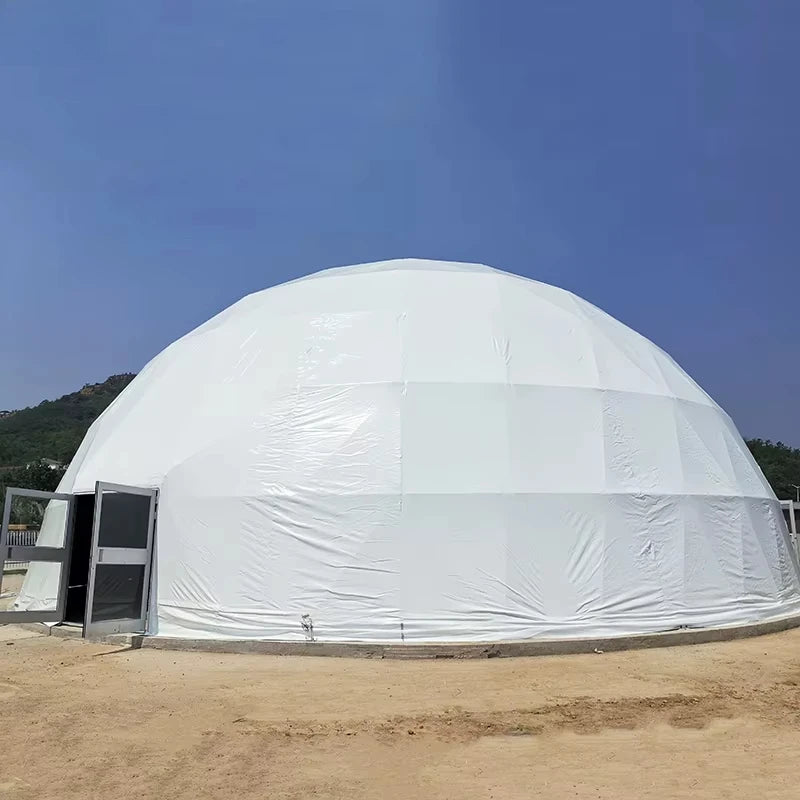 Tents Outdoor Camping Hot Selling 4m Glamping Dome Luxury Tents Waterproof PVC Fabric for Winter Outdoor Events Customized