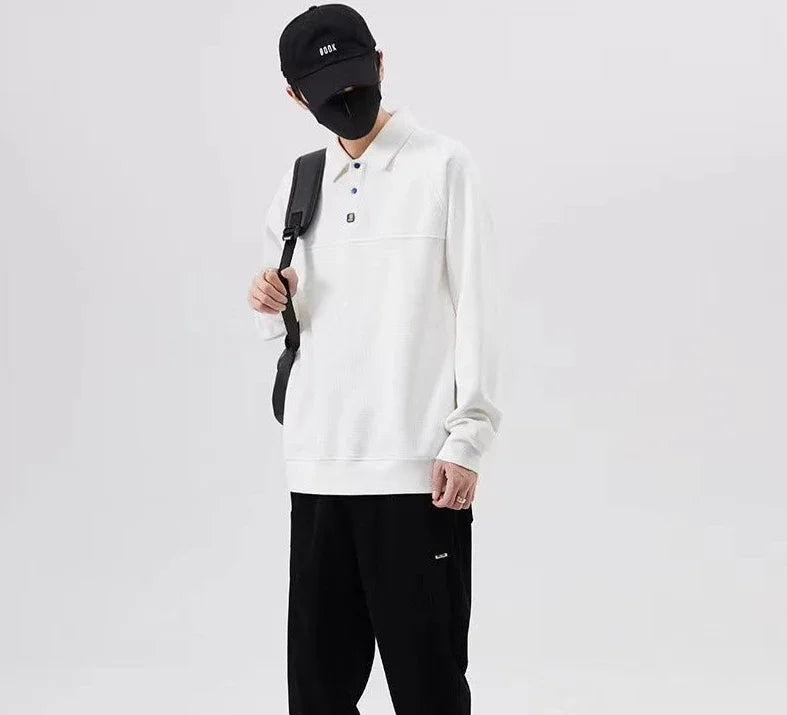 Polo T Shirt for Man Big Size Oversize Men's Clothing Full Sleeve Winter Sweatshirts Fashion Trends 2025 New High Quality Xl Top