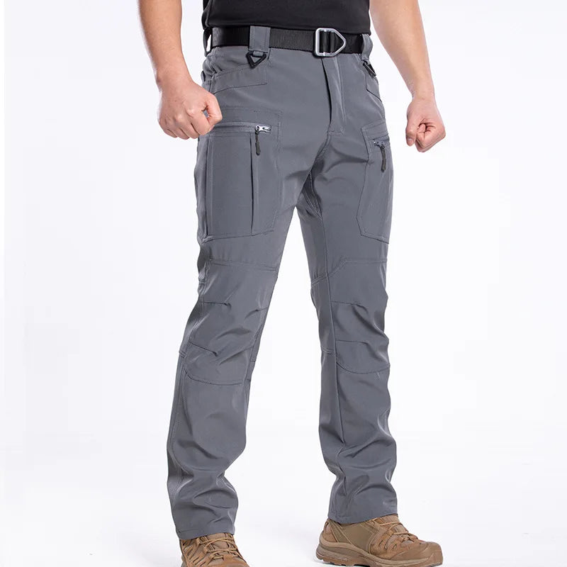 Men's Spring Autumn Tactical Pants Multi Pocket Outdoor Combat Trousers EU Size Waterproof Cargo Travel Sports Military Pants