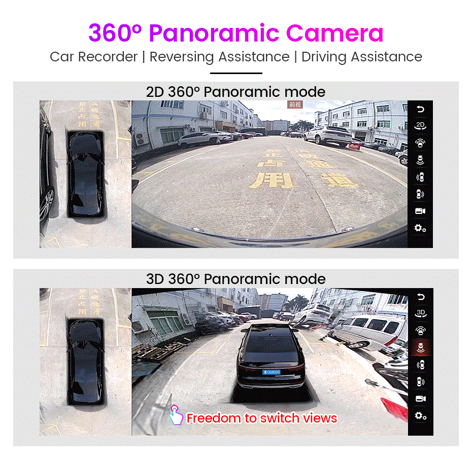 MEKEDE 360° Panoramic Camera HD Rear / Front / Left / Right 3D 360 Bird View Panoramic Accessories For Car MP5 Multimedia player