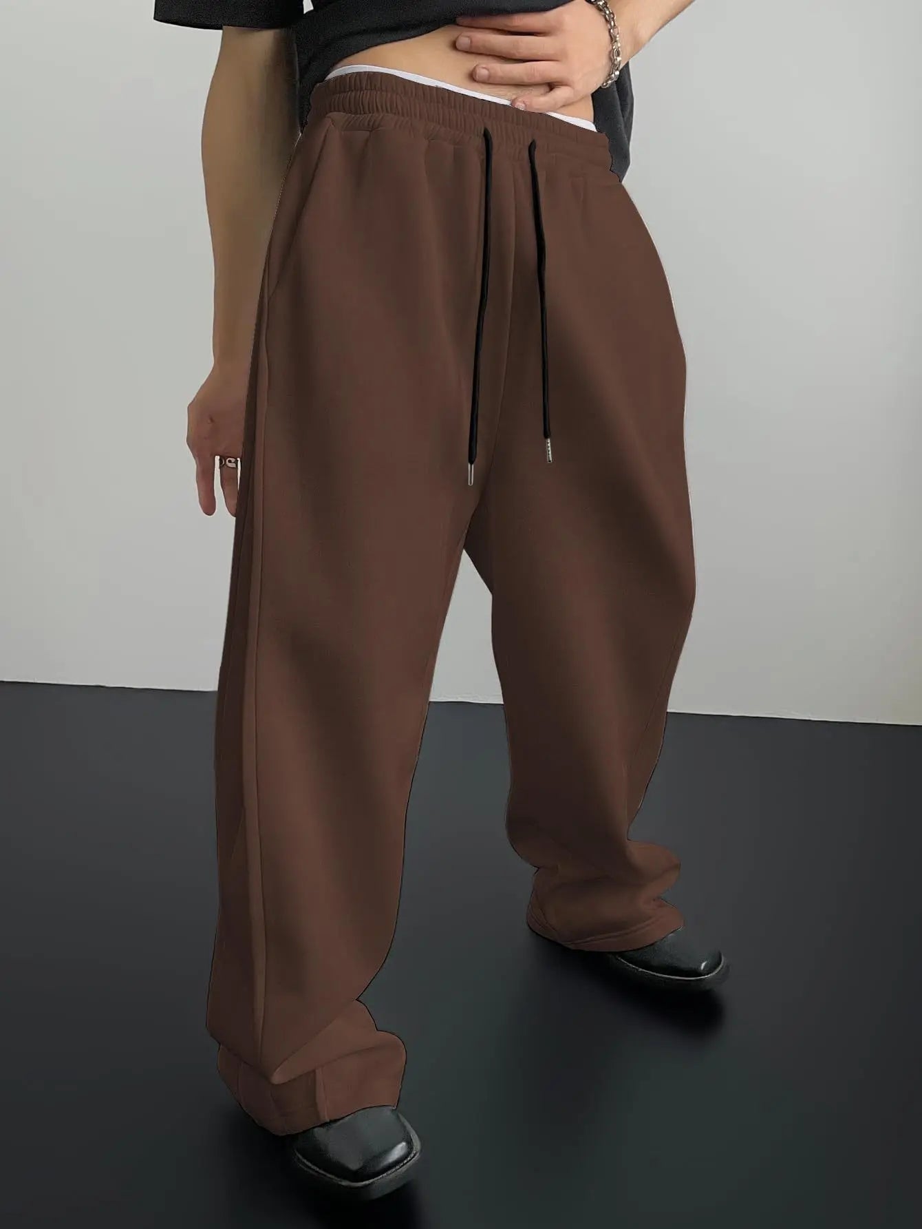 2025 New Korean style Sweatpants Sport Pants Men Running Pants Spring Summer Loose Casual Sweat Pants Straight Jogging Pants Men