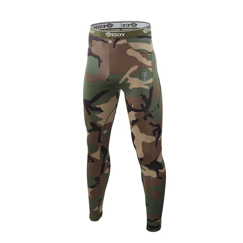 Thermal Underwear Men Winter Fleece Warm Tights Compression Quick Drying Thermo Lingerie Set Long Johns Man Camouflage Clothing