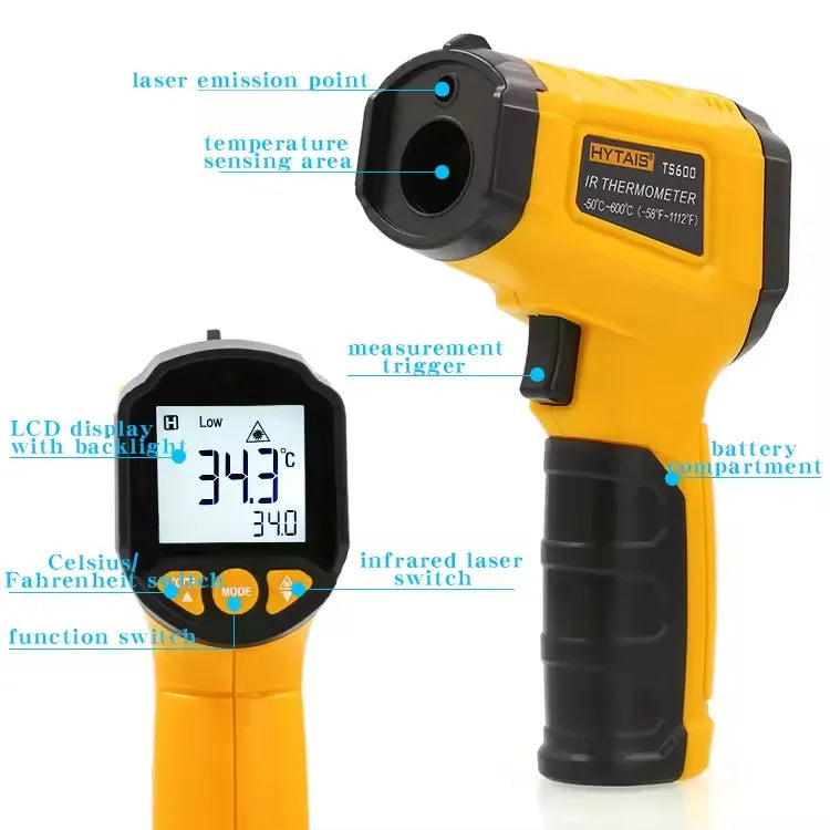 Digital Infrared Thermometer Laser termometro Pyrometer Gun Non-Contact Laser Temperature Meter gauge Tools -50~600℃
