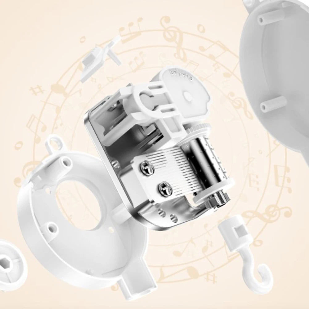 Infant Bell Rotary Wind-up Music Box Baby Mobile Crib Bed Bell Windup Movement Music Box Machine Nursery Decoration