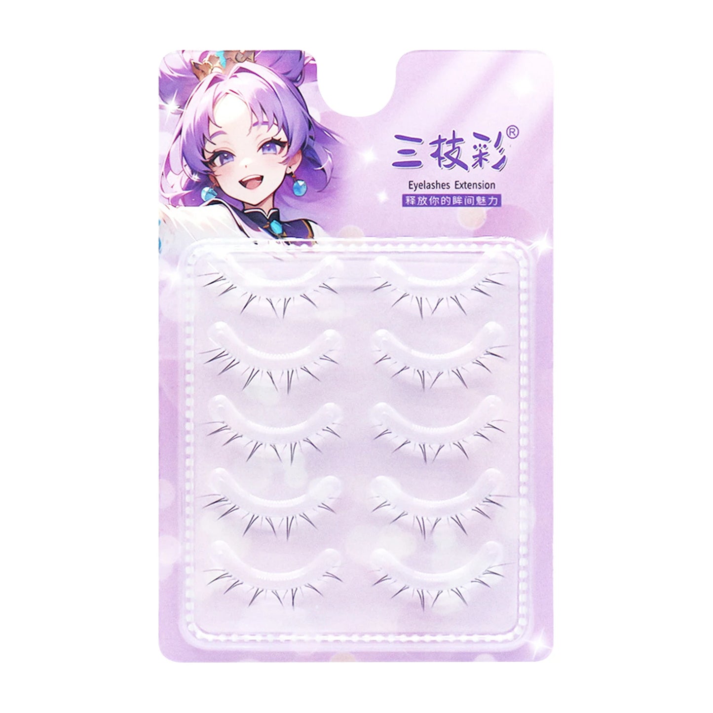 5 Pairs 4-8mm Antique Cartoon Lower False Eyelashes Wispy Cluster Natural Daily Eyelash Extensions For Beauty Eye Cosplay Makeup