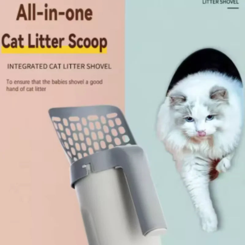 Cat Litter Shovel Scoop with Refill Bag For Pet Filter Clean Toilet Garbage Picker Cat Supplies Cat Litter Box Self Cleaning