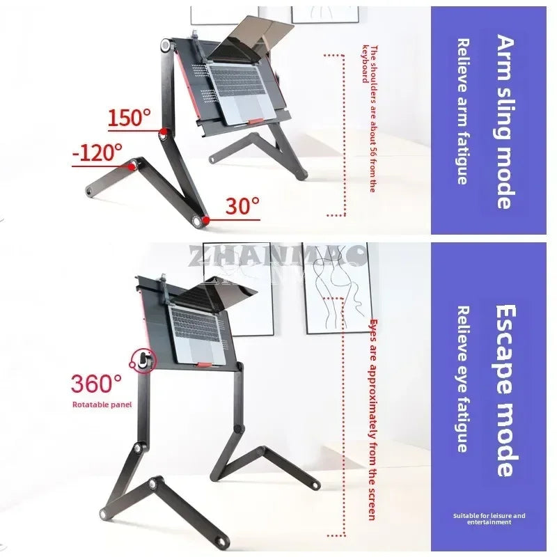 Laptop desk, foldable tablet stand, adjustable and movable