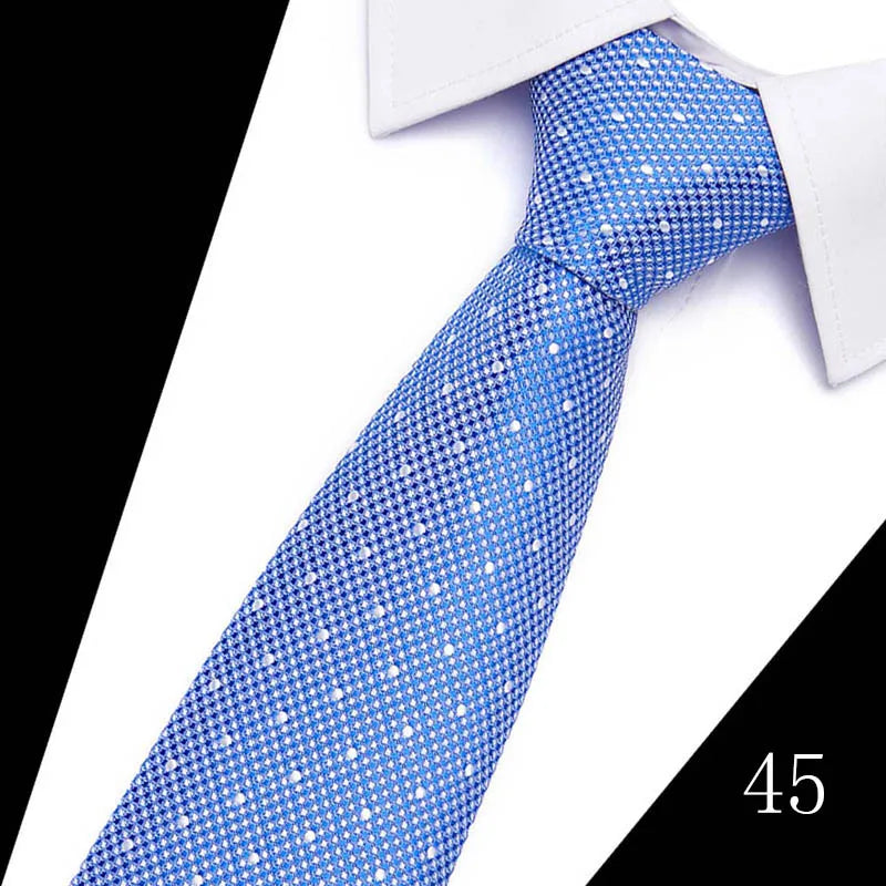 Hot Sale Necktie Man 7.5 cm Silk Tie Solid Color Gravatas Suit Accessories Fit Wedding Holiday Party