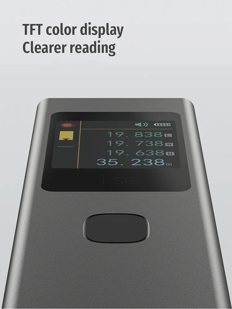DUKA ATuMan Mini Laser Rangefinder LS6 40m Distance Angle Meter Measuring Tools Portable Rechargeable with Laser Line Marker