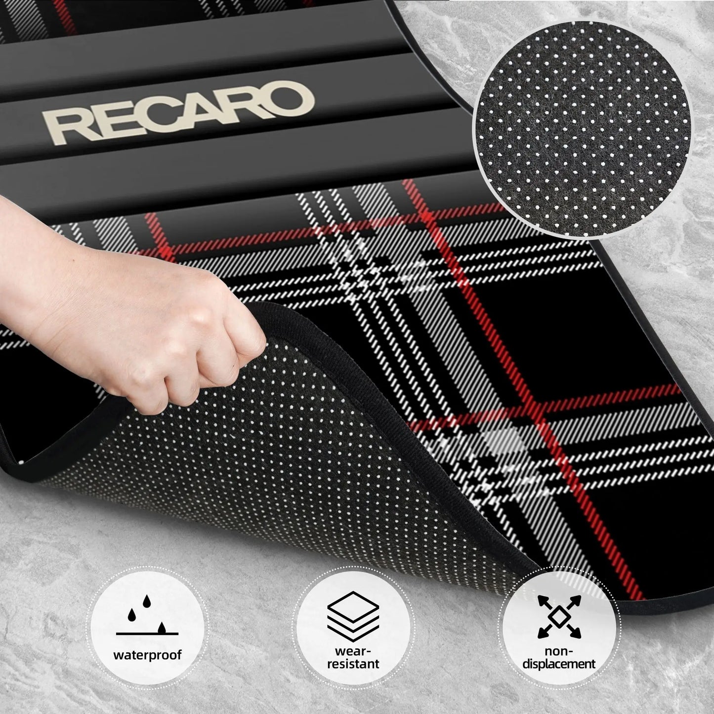 Crystal Velvet Car Floor Mats 4 Pcs Non-Slip Carpets Rugs Recaros  Universal Car Front Rear Carpets Foot Mats
