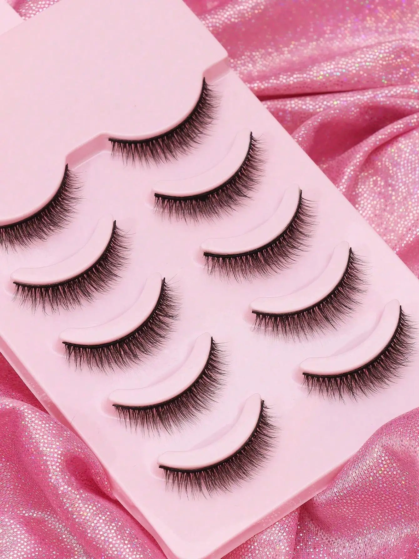 5/7/10 Pairs brown DIY Lashes Natural Clear Eyelash Volume Natural Eyelashes Soft Cross Cat Lashes Extended Outer Corner Eyelash