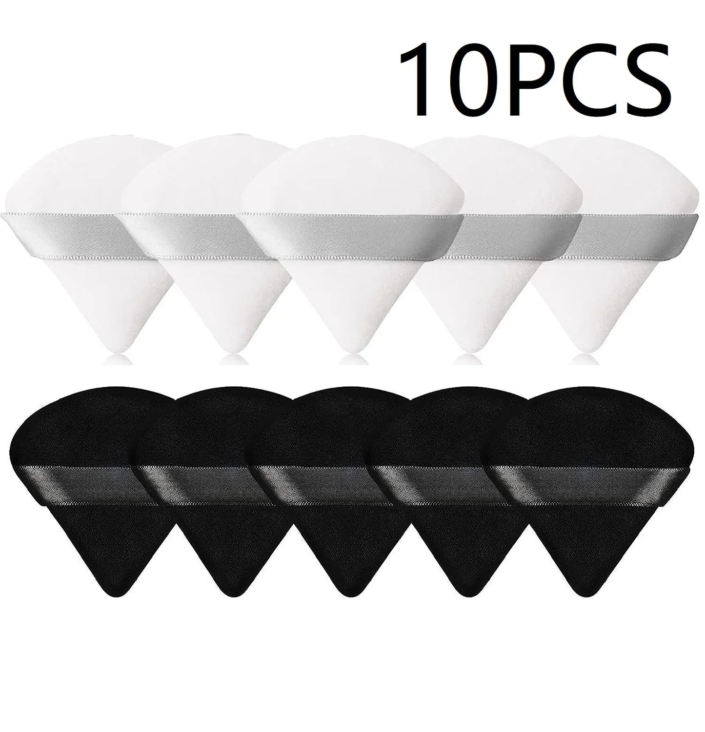 10PCS Puff Triangle Makeup Beauty Sponge Puff Triangle for Powder Makeup Blender Finger Puff Make Up Accessories Cosmetics PF03