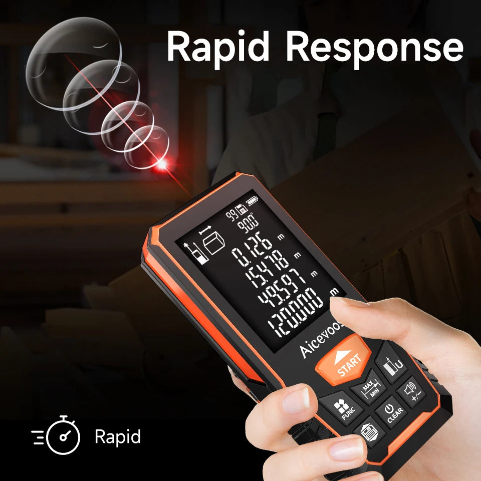 Aicevoos Digital Laser Rangefinder 50M 70M 100M 120M Laser Distance Meter Trena Laser Tape Measure Roulette Range Finder