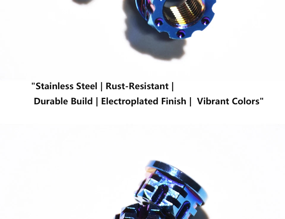 modified titanium plated nuts and bolts M10 M12 M16 M18 stainless steel 304 electric vehicle accessories