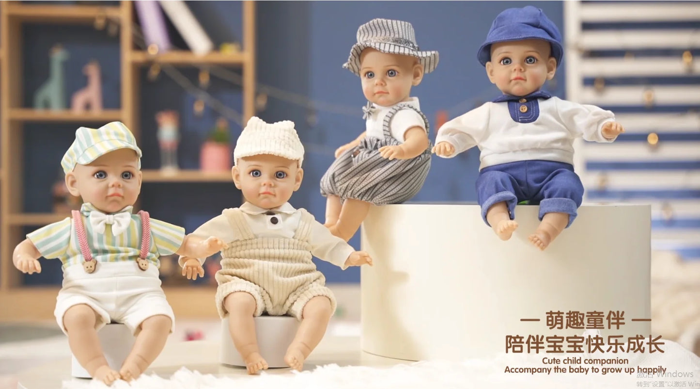 Bebe Reborn Doll 14 Inch 35CM  Boy Baby Doll With Fashion Clothes Soft Skin Cotton Body Lifelike Realistic Baby Children Gift