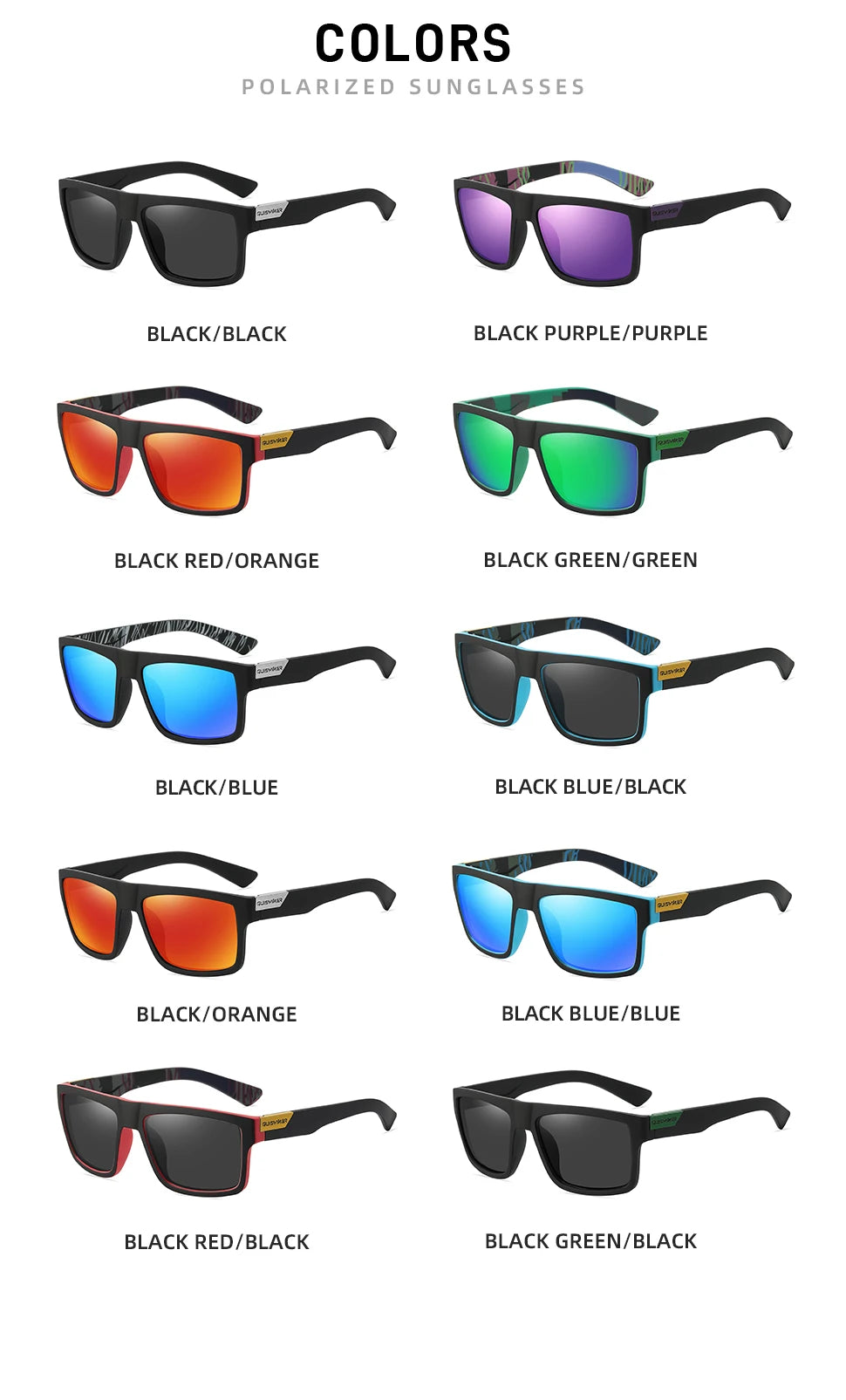 Classic Polarized Sunglasses Men Women UV400 Sun Glasses Fishing Goggles Outdoor Sport Eyewear