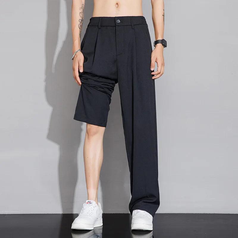 New Outdoor Pants Loose Straight Leg Pants Casual Pants Spring And Summer Ice Silk Pants Work Clothes Sports Men's Sports Pants