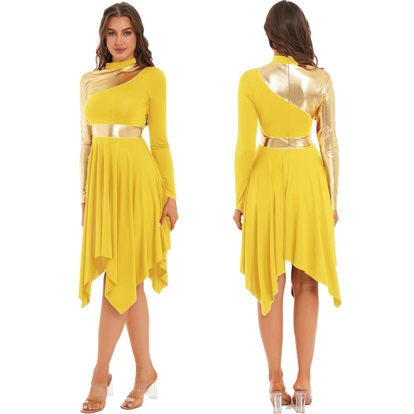 Adults Liturgical Praise Dance Dress Women Lyrical Performance Costume Modern Contemporary Dress Celebration of Spirit Dancewear