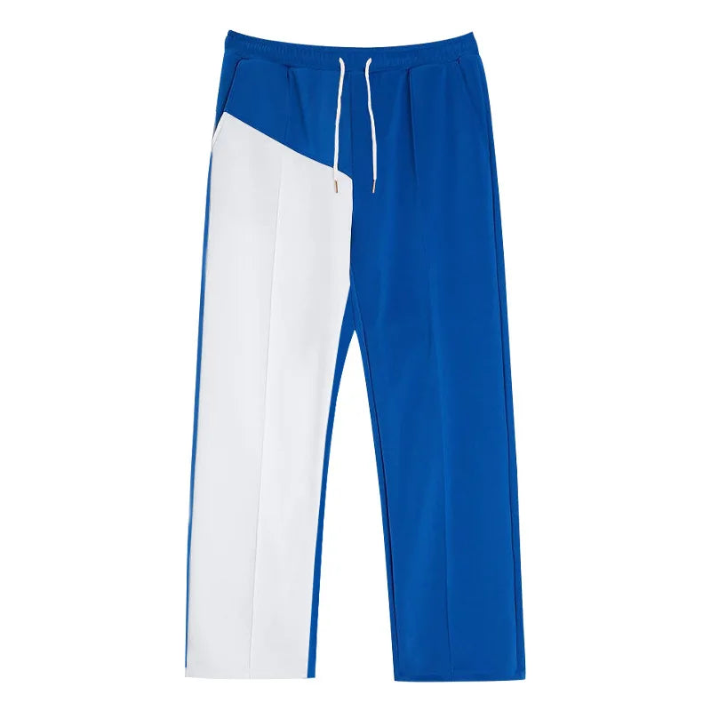 New Men's Luxury Jogging Pants Men's Plus Size Men's Straight Leg Color Blocked Casual Pants Loose and Versatile Elastic Pants