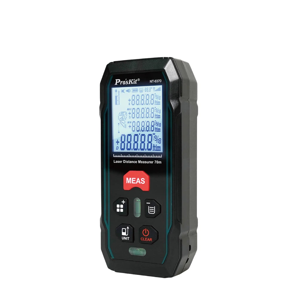 Pro'skit NT-6370 Laser Rangefinder 70M Handheld Laser Distance Meter Digital Range Finder Tape Measure 0.3 Second Flash Test