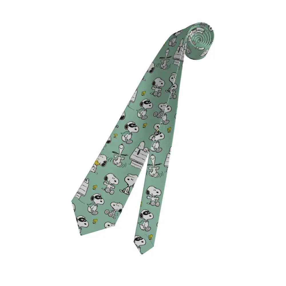 Personalized Fashion S-Snoopys Neckties Men Silk Cartoon Office Neck Tie