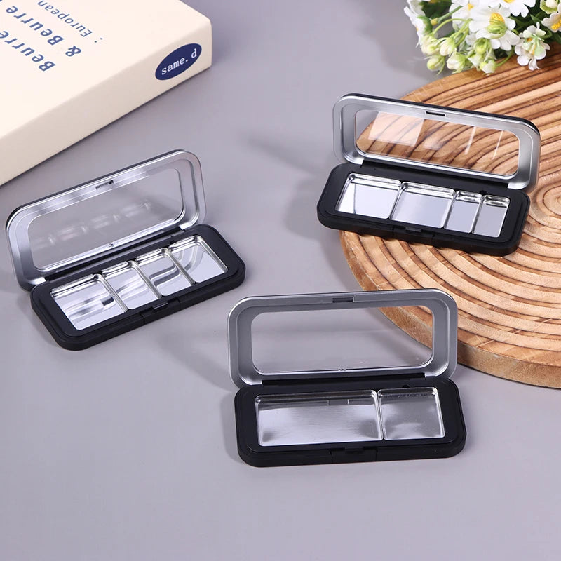 Refillable Magnetic Eyeshadow Palette Empty Black Clear Makeup Storage Case DIY Cosmetic Container for Lipstick Foundation Blush
