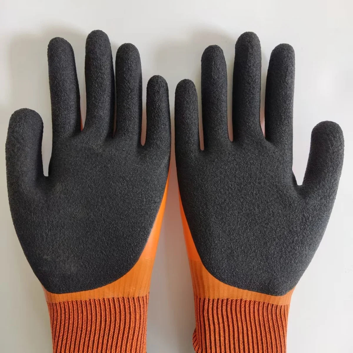 1 Pair Work Gloves Waterproof Rubber Non-Slip Double Coated Wear-Resistant Safety Gloves Construction Gardening Mechanics