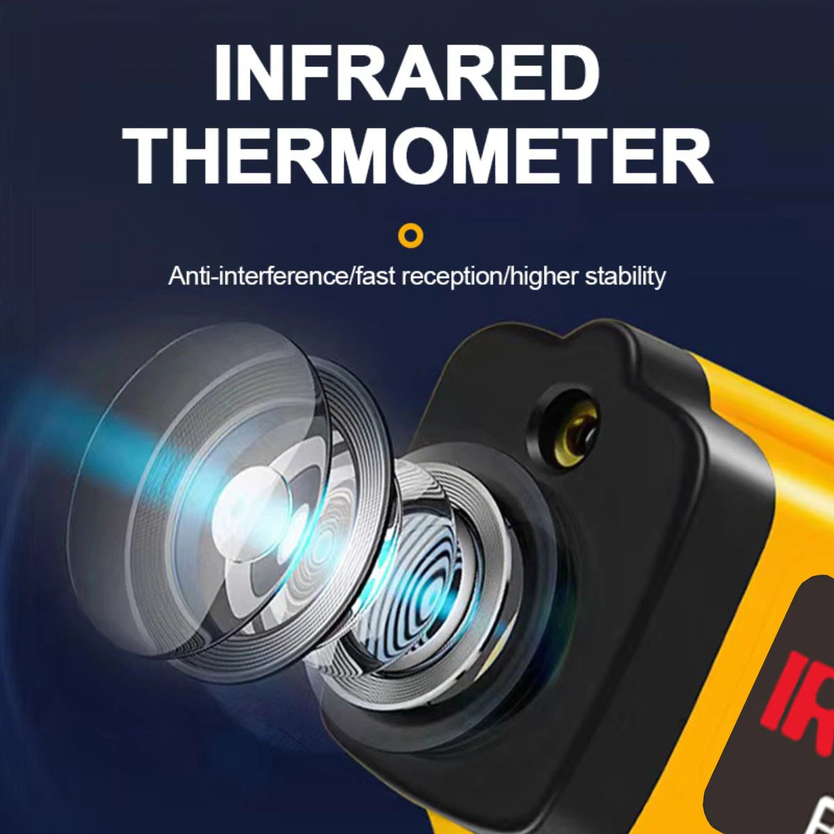LAOLAU GM550 Infrared Thermometer Non-contact Laser Temperature Gun Handheld Temperature Sensor Handheld Digital Pyrometer 500°C