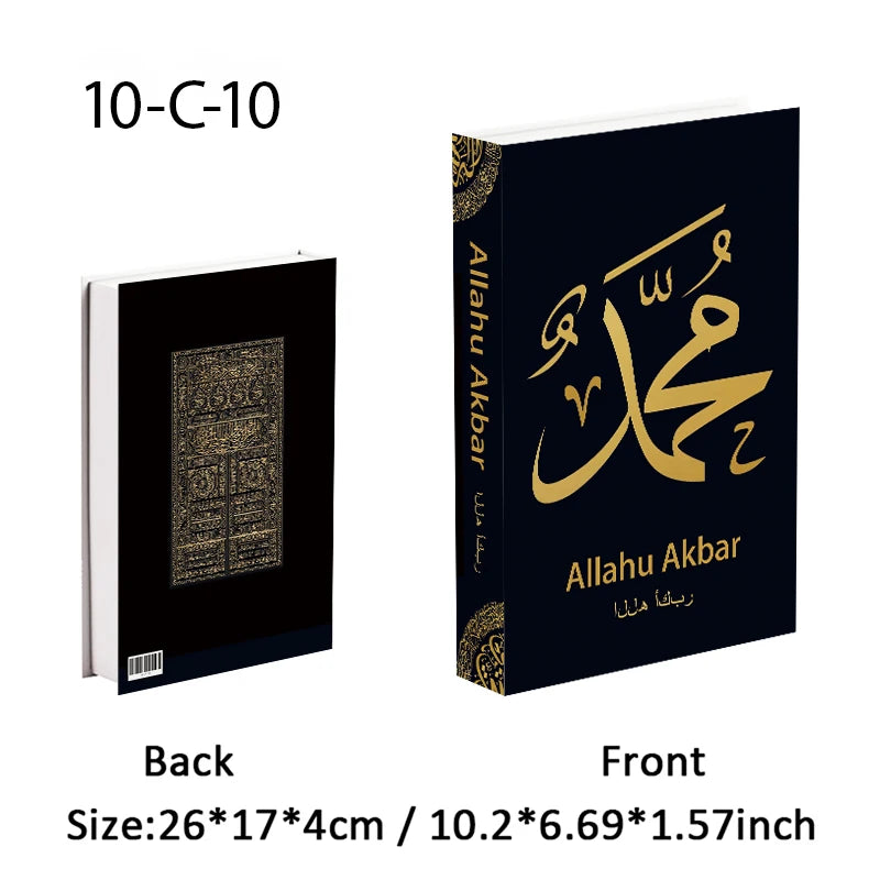 Islamic Luxury Fake Book Decorative Books Storage Box Coffee Table Interior Decoration Kaaba Mosque Muslims Bedroom Home Decor