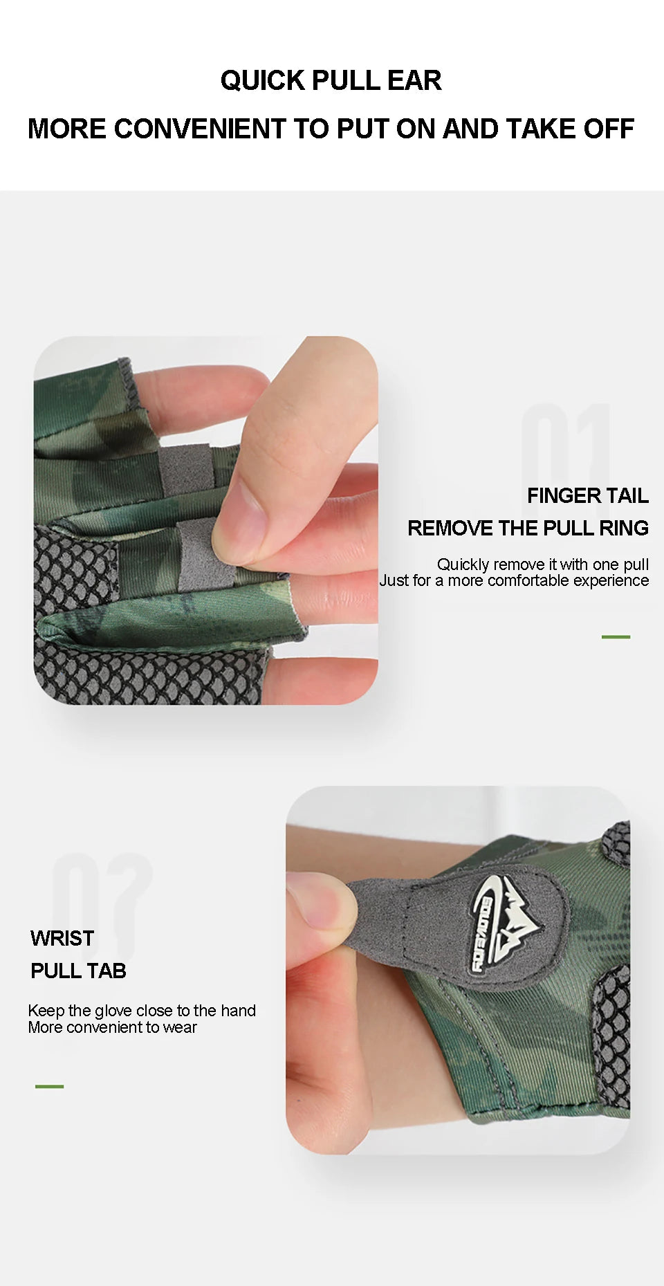 GOBYGO Fishing Gloves Anti-Slip Wear-Resistant Silk-Like Ventilation Half-Finger Gloves Outdoors Sun Protection High Elasticity