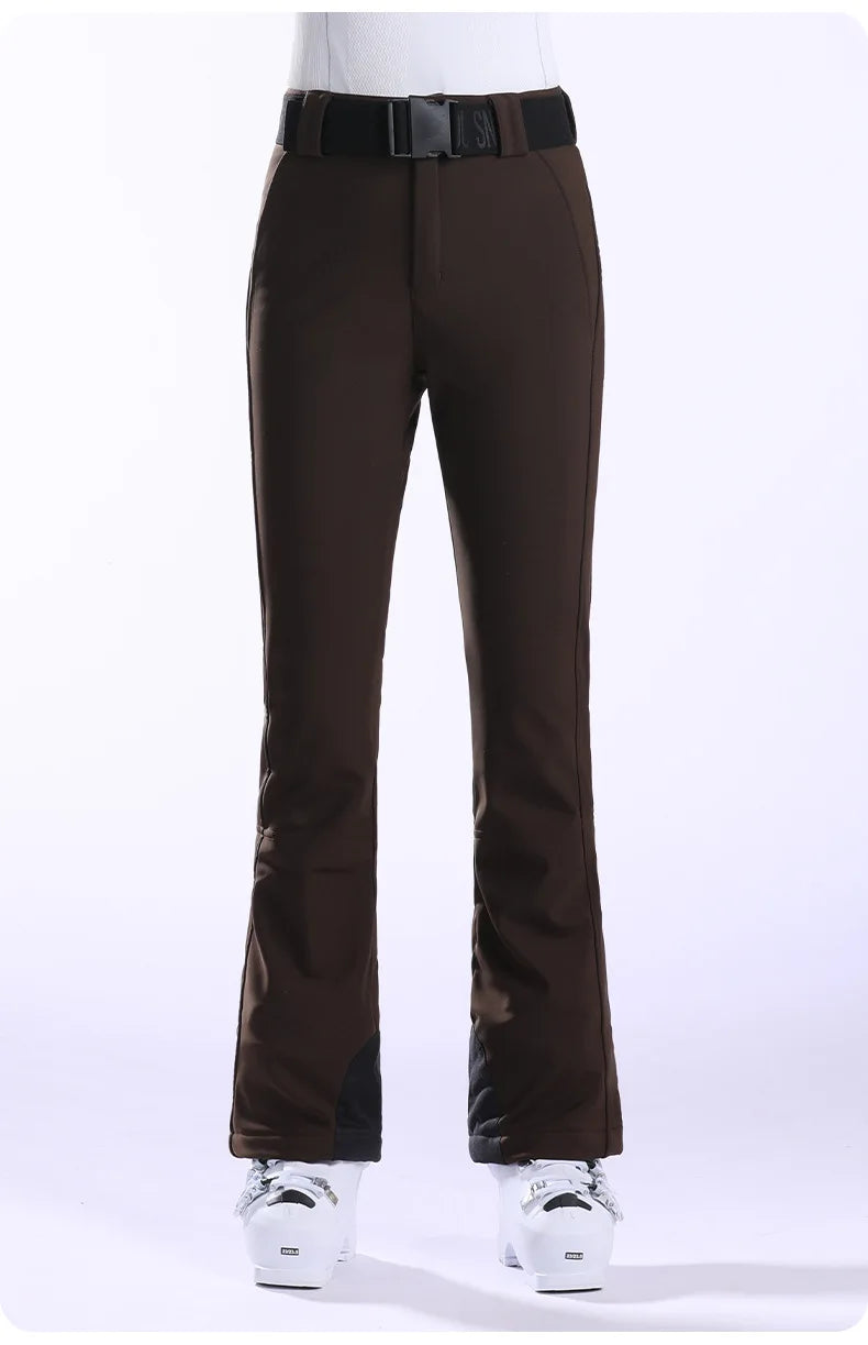 Winter New Skiing Pants Women Slim Fit Snow Trousers Outdoor Warm Sweat Pants Windproof Ski Pants Waterproof Snowboard Clothes