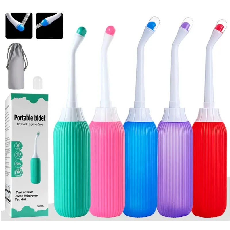 500ml Portable Bidet Private Parts Flushing Device Baby Butt Cleaner Confinement Pregnant Lying-in Women's Perineum Body Bidet