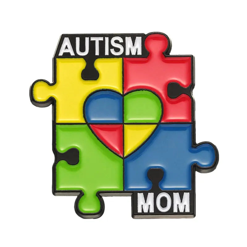 Autism Awareness Puzzle Enamel Pins Introvert Caring For Mental Health Metal Brooches Lapel Badges Jewelry Gifts For Friends
