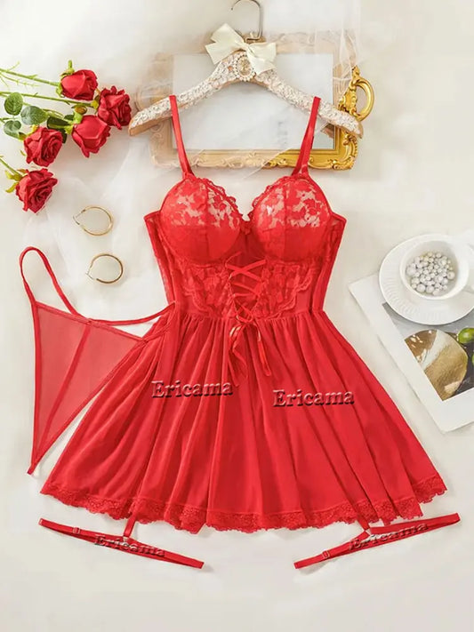 Lingerie Sexy Hot Erotic Lingerie Sexy Bra Set For Women Erotic Costumes Exotic Set Underwear Bra and Panty Garters Set