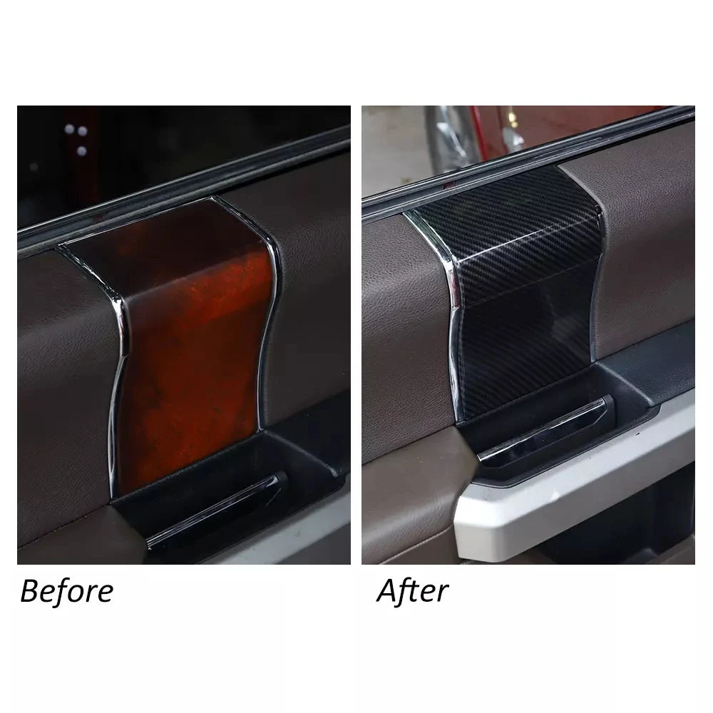 For Ford F150 Interior Door Handle Panel Trim Bezel Decora Cover 2015-2020 ABS Carbon Fiber Door Handle Guard Parts 4pcs/set