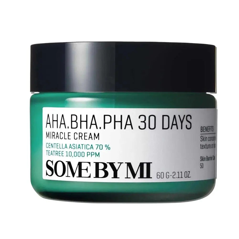 SOME BY MI AHA BHA PHA 30 Days Miracle Skin Care Lotion Face Cream and Cleanser Made from Tea Tree Leaf Water for Sensitive Skin