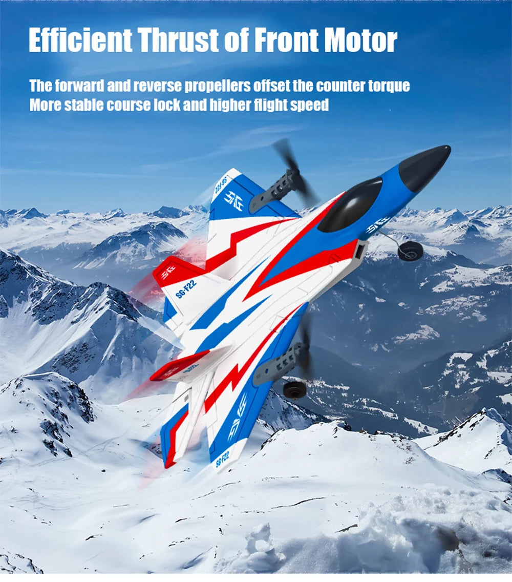 RC Plane F22 Stunts Plane 2.4G Radio Control Glider Remote Control 3D Plane Glider Airplane EPP Foam Boys Toys for Children