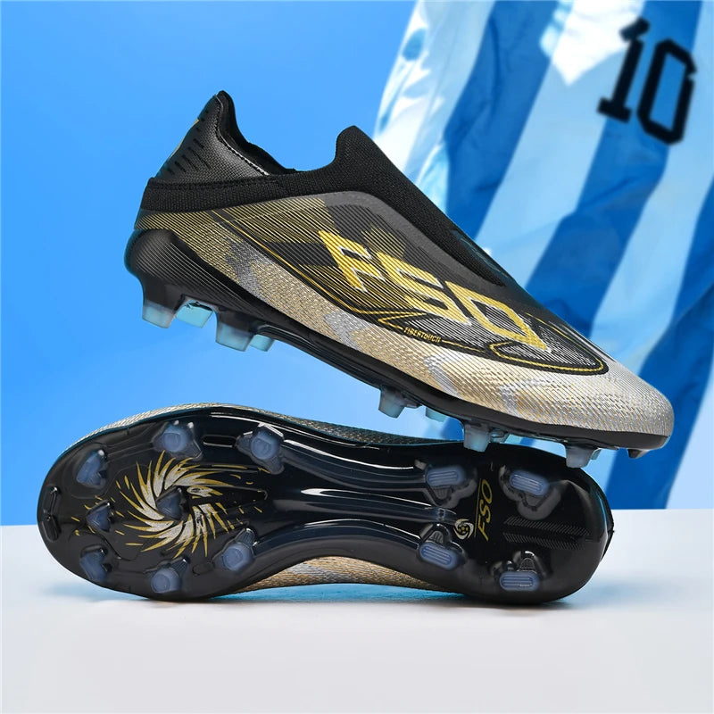 New Men Soccer Shoes High Ankle Breathable Football Boots Ultralight Futsal Non-Slip High-quality Sports Shoes Outdoor Match