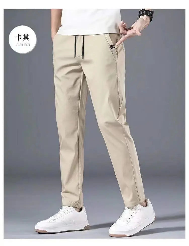 Casual Pants Men's Korean Version Summer Thin Men's New Sports Pants Loose and Versatile Trend Light Luxury Straight Trousers
