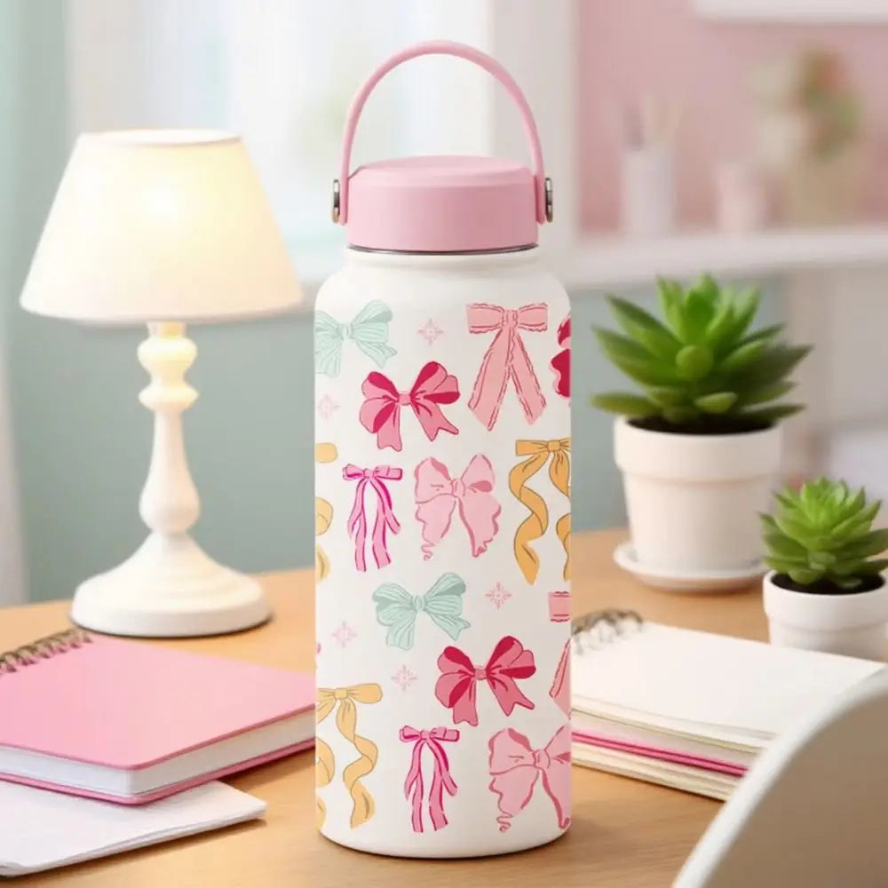 Gift INS Insulated Water Bottle Portable 1L Outdoor Insulated Mug Stainless Steel Leak-proof Thermal Water Bottle Office