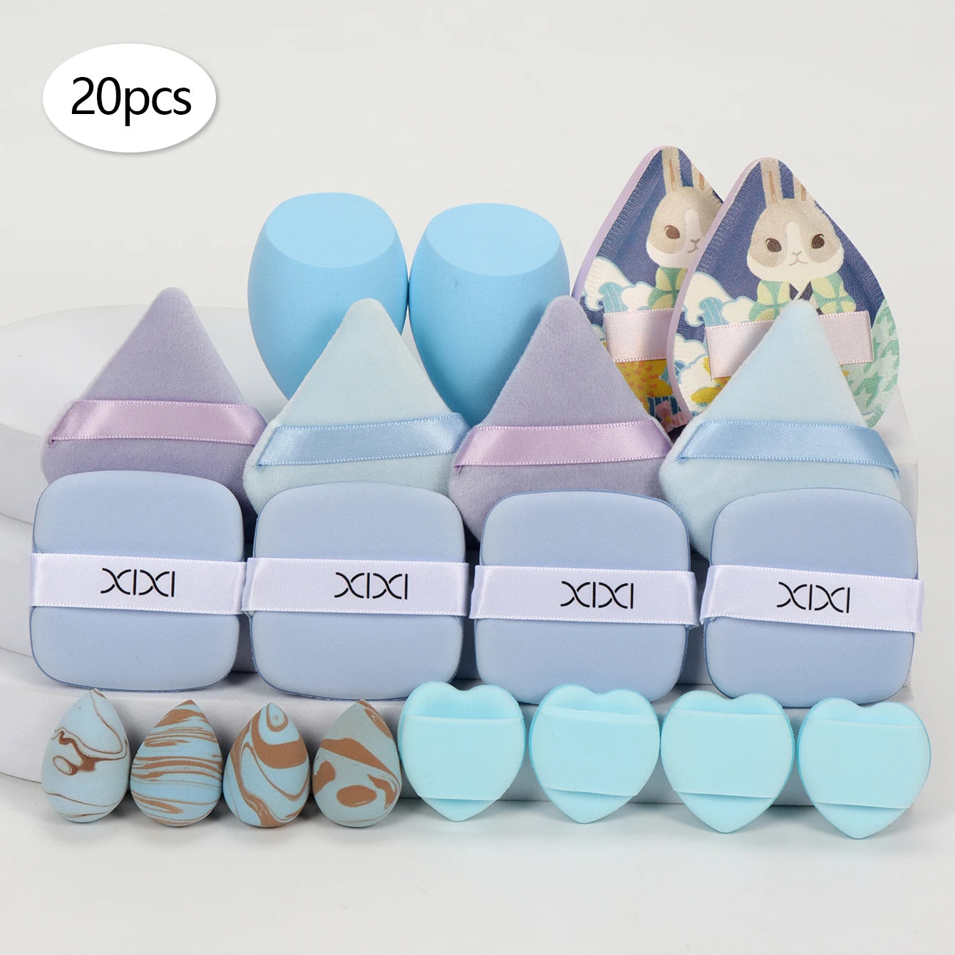 10/20/30/40/50-Piece Set of Multifunctional Makeup Tools, Expands When Exposed to Water, Suitable for All Skin Types