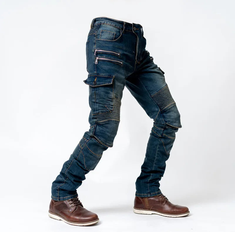 Motorcycle riding pants, motorcycle pants jeans with protective gear4 seasons spring men's women's casual anti-drop pants