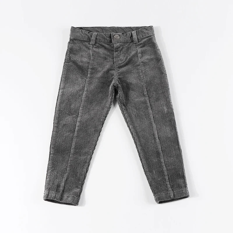 Boys long pants black all seasons trouser high elasticity waistband fashion pants summer kid clothes pants front zipper opening