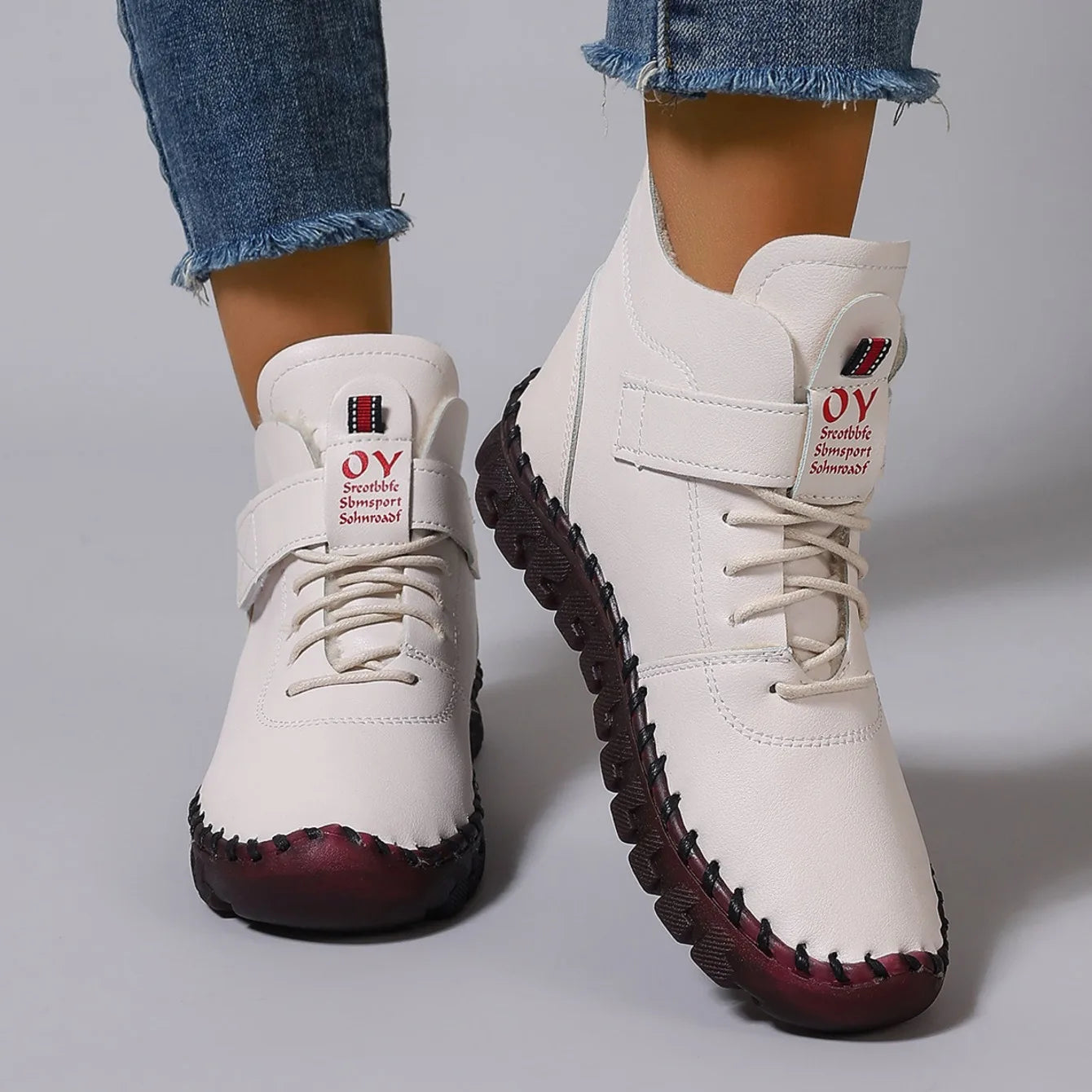 Women Boots 2025 New Comfortable Flat Ankle Boots Luxury Casual Thickened Warm Mom Shoes Fashion Handmade Cotton Shoes Women