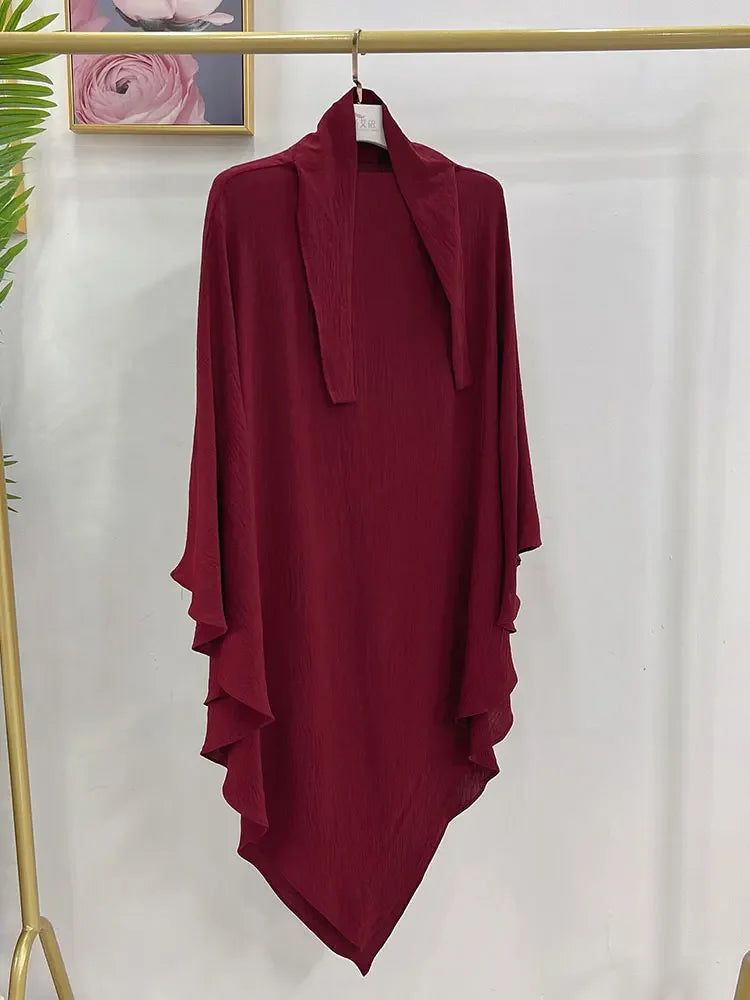 Eid Muslim Long Khimar Prayer Hijab for Women Ramadan Wrap Overhead Prayer Scarf  Islamic Dubai Saudi Niqab Headscarf 2024