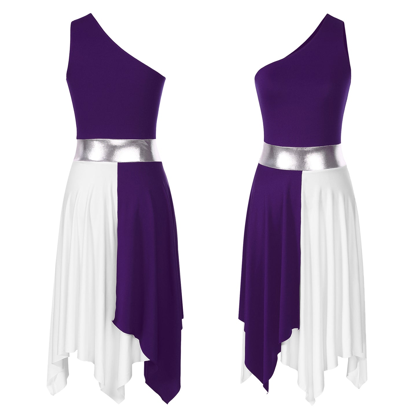 Women Ladies Lyrical Praise Dance Dress Performance Costume Modern Contemporary Celebration of Spirit Dancewear Split Long Dress