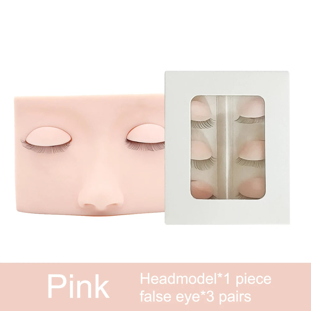 Makeup Accessories Mannequin Head For Eyelash Extension With Practice Silicone Removable Replacement Cosmetic Model Supplies