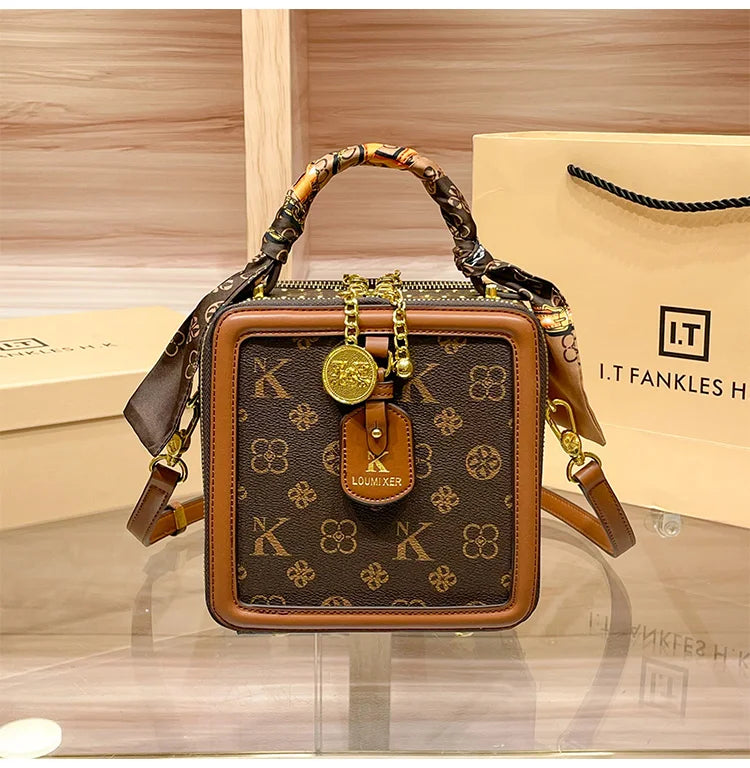 Ladies' handbag, light luxury square bag, 2026 autumn and winter new style, high-end and high designer single shoulder crossbody